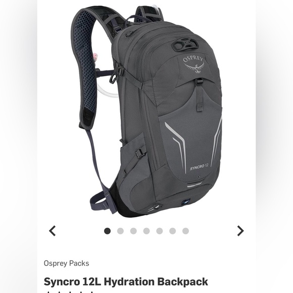 OSPREY Syncro 12L Hydration Backpack - Dark Gray/Charcoal